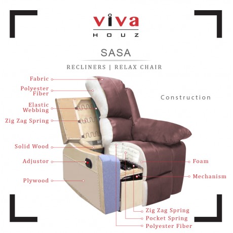 Sasa Single Seat Recliner Chair Sofa Premium Quality Made In Malaysia